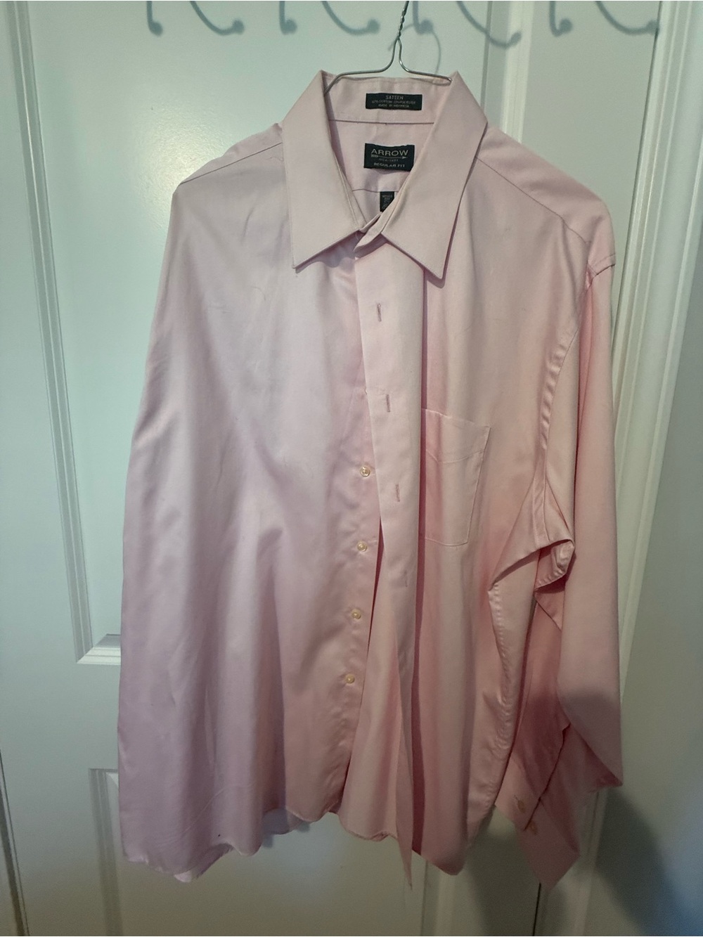 Arrow Men's Light Pink Dress Shirt - Point Collar